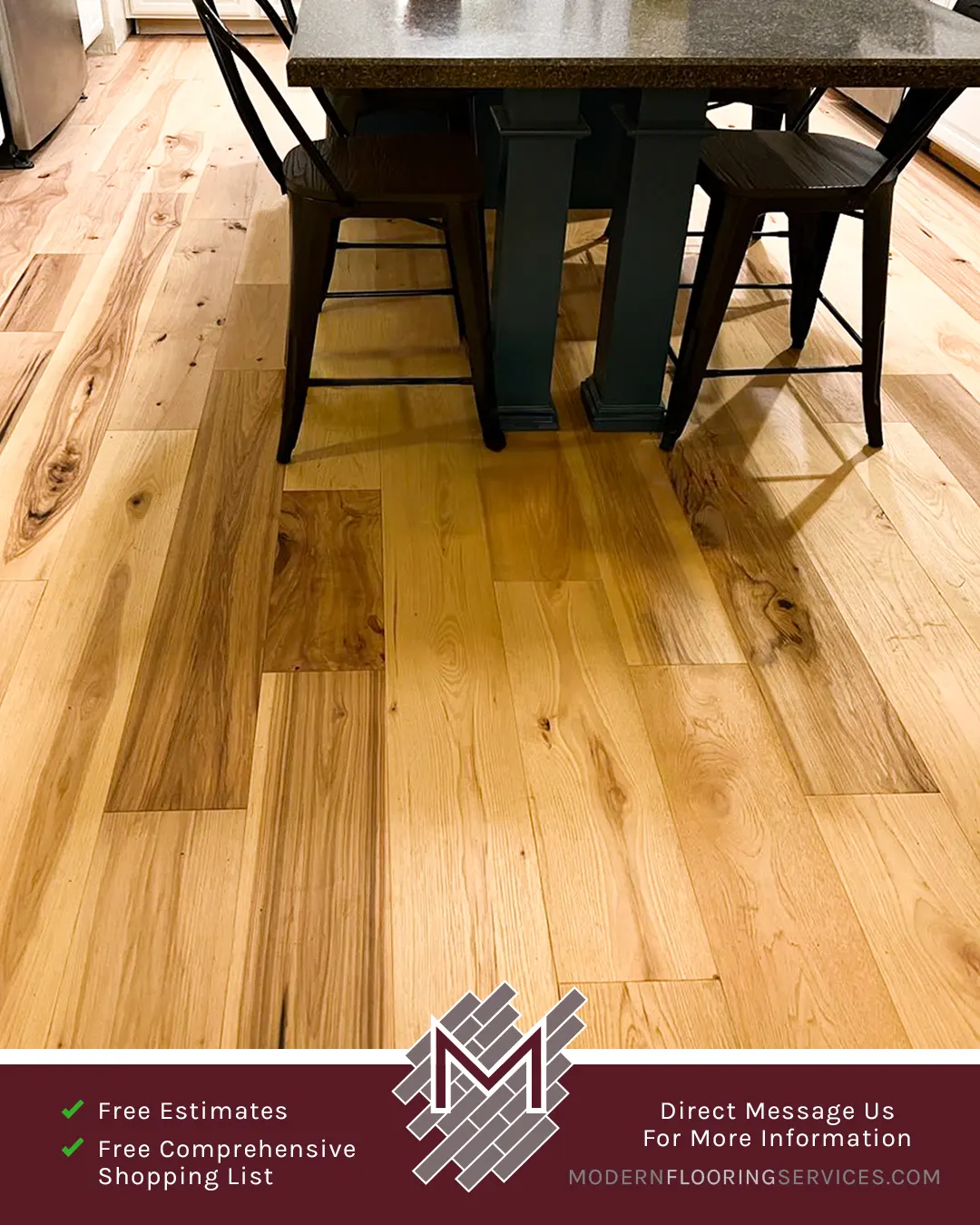 Hardwood Flooring Installation By Modern Flooring Services.