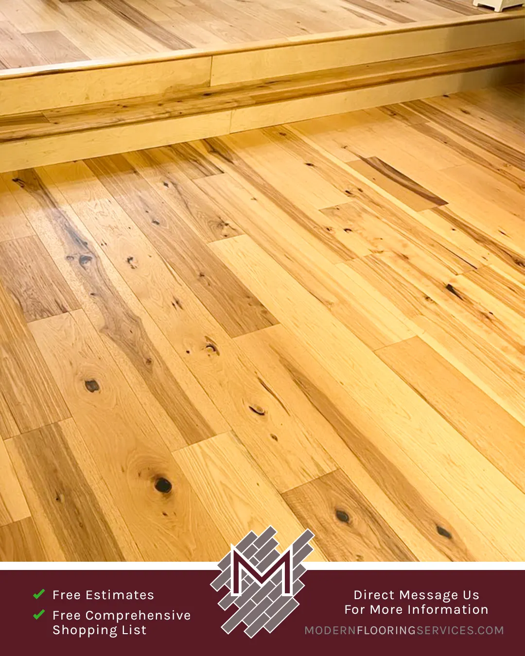 Hardwood Flooring Installation By Modern Flooring Services.