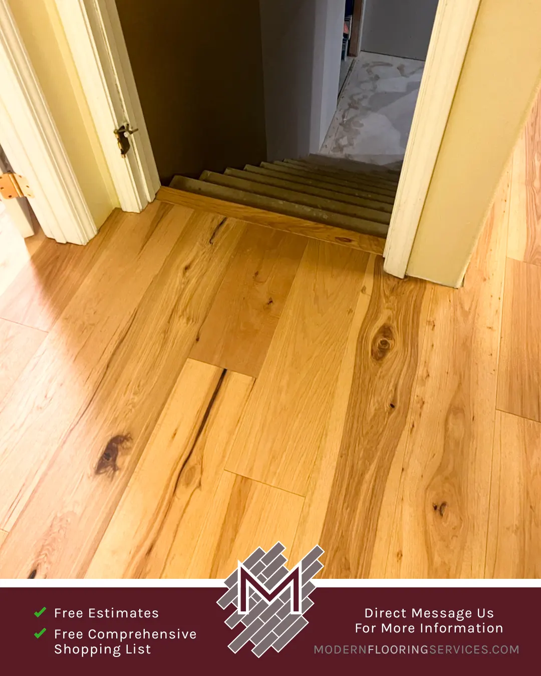 Hardwood Flooring Installation By Modern Flooring Services.