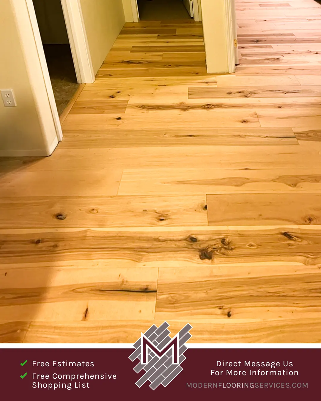 Hardwood Flooring Installation By Modern Flooring Services.