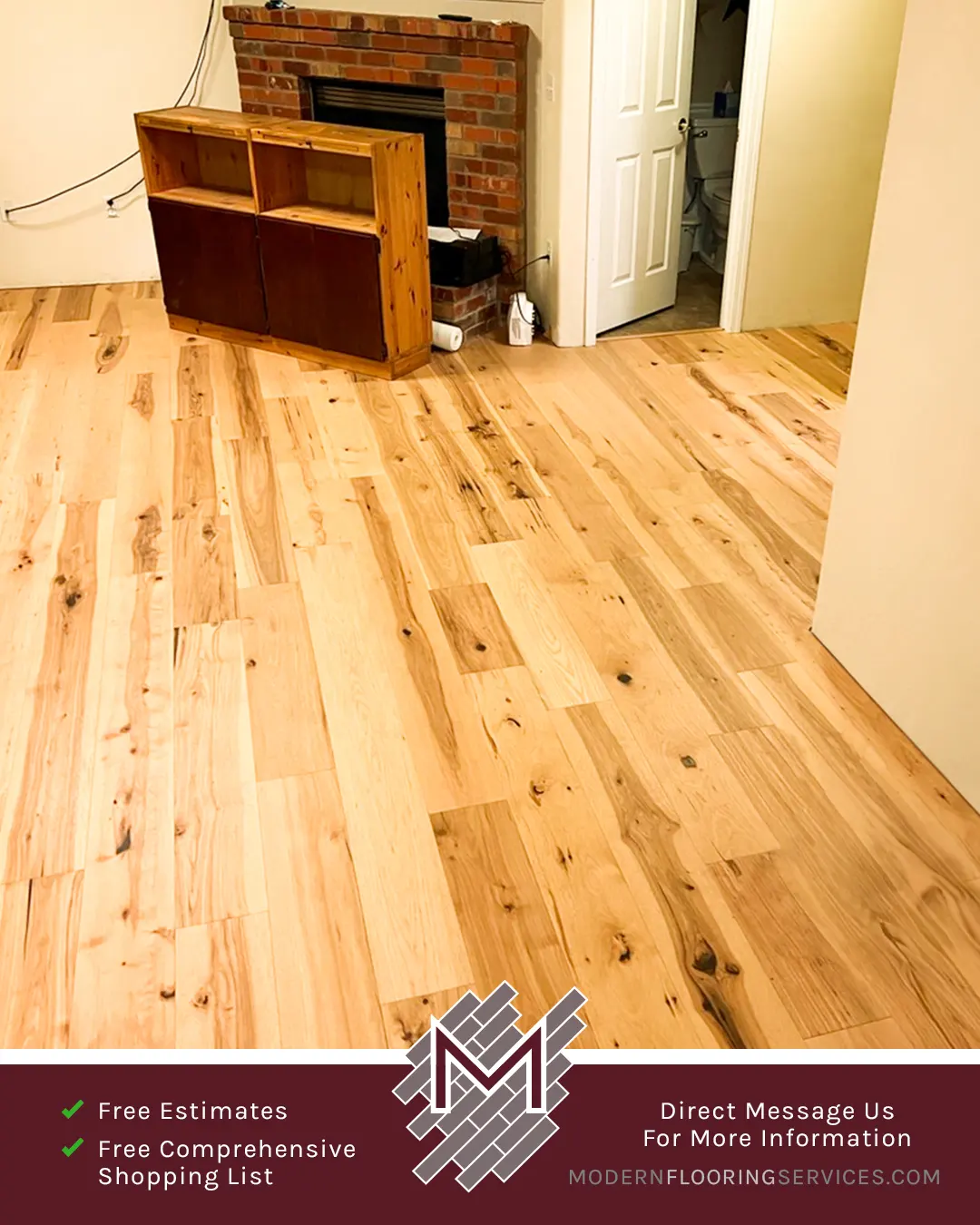 Hardwood Flooring Installation By Modern Flooring Services.