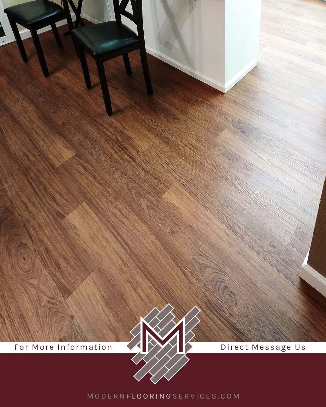 Brazilian Cherry Waterproof Rigid Vinyl Plank Flooring Installation