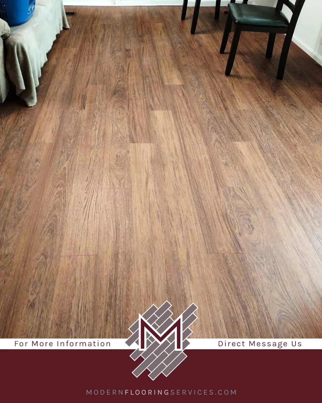 Brazilian Cherry Waterproof Rigid Vinyl Plank Flooring Installation