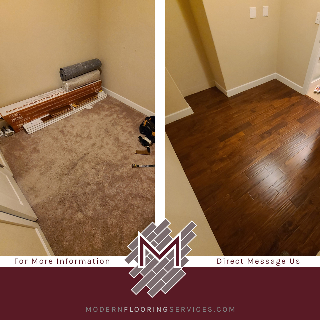 Carpet to Hardwood Flooring Installation