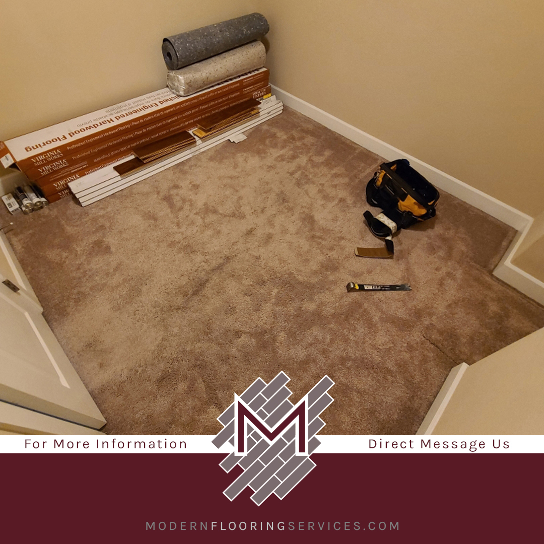 Carpet to Hardwood Flooring Installation