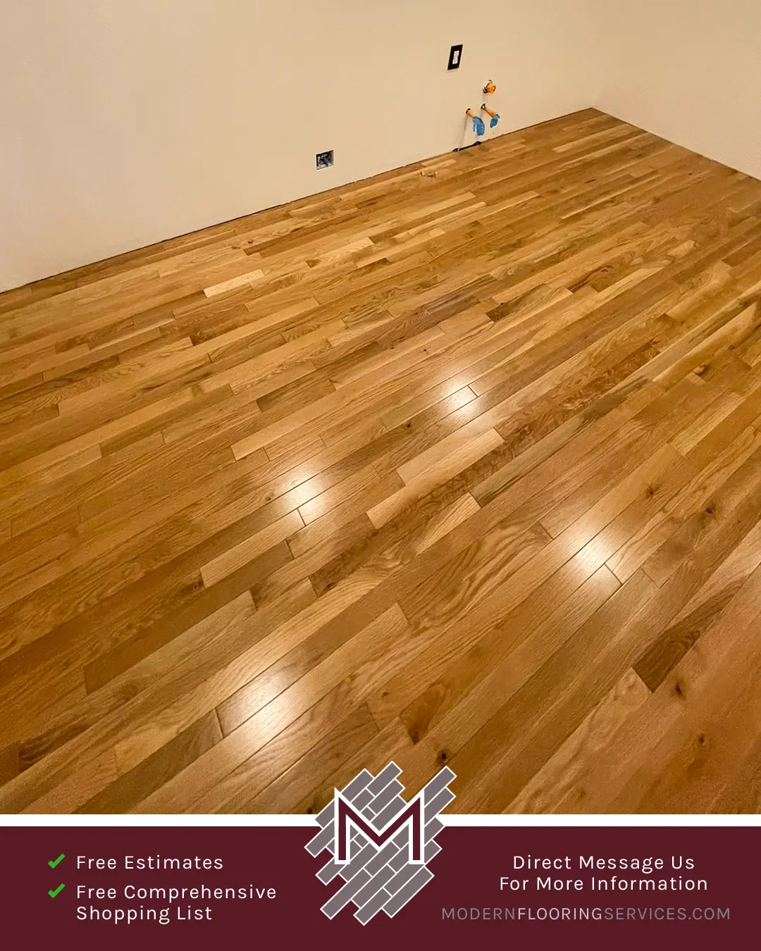 Hardwood Flooring Installation By Modern Flooring Services.