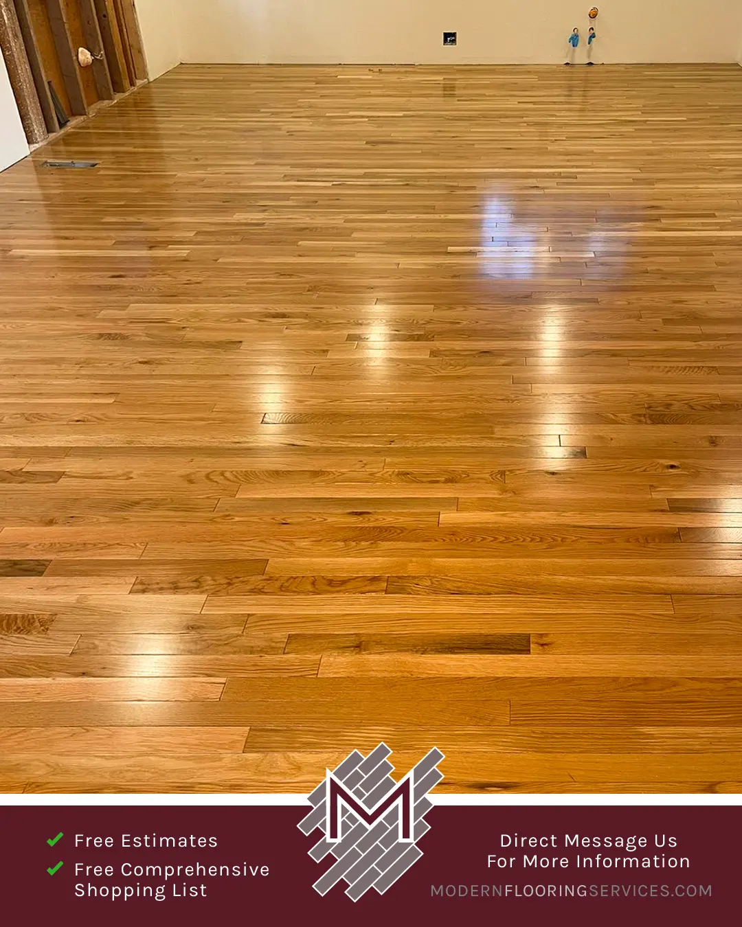 Hardwood Flooring Installation By Modern Flooring Services.