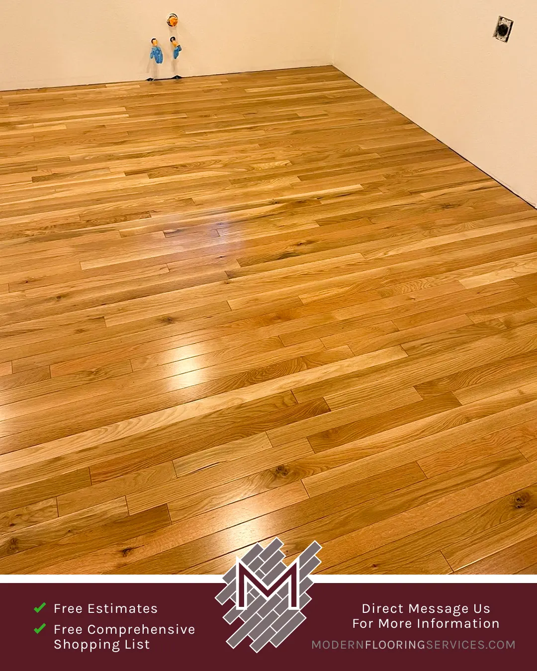 Hardwood Flooring Installation By Modern Flooring Services.