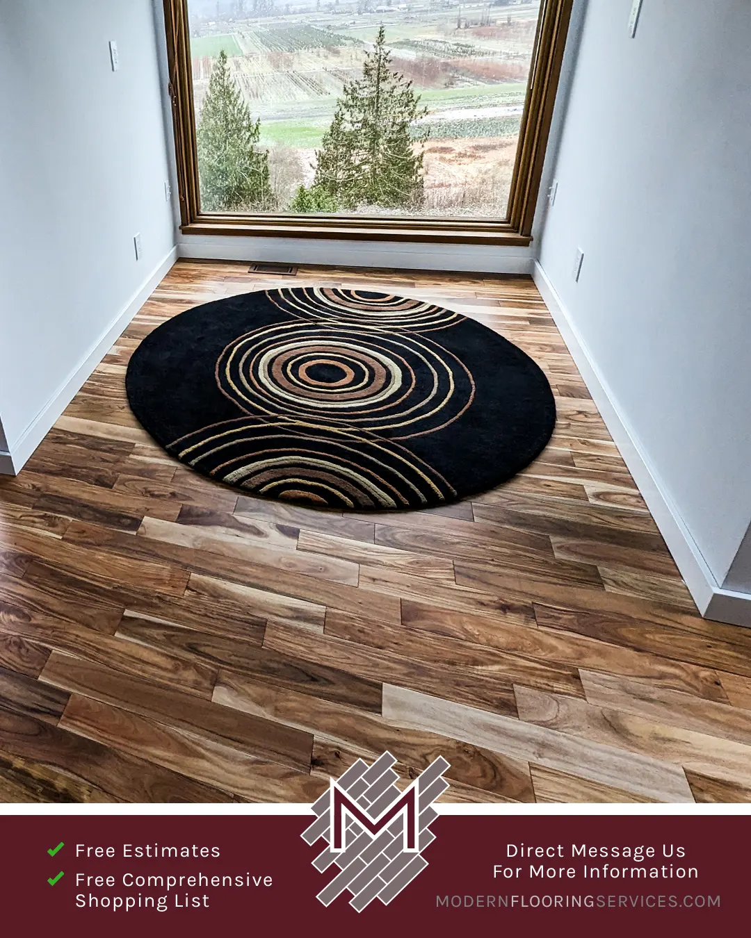 Hardwood Flooring Installation By Modern Flooring Services.