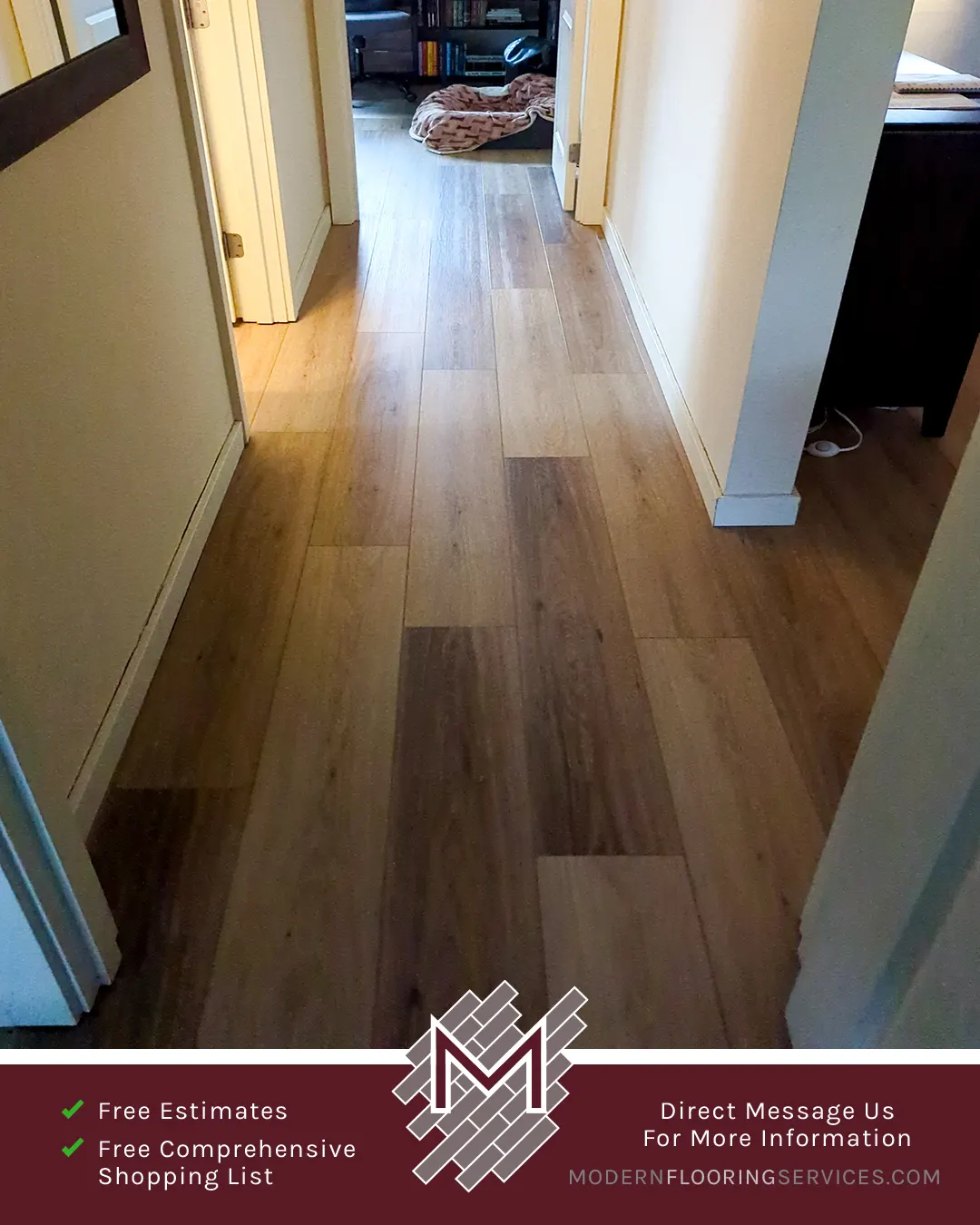 Vinyl Flooring Installation By Modern Flooring Services.