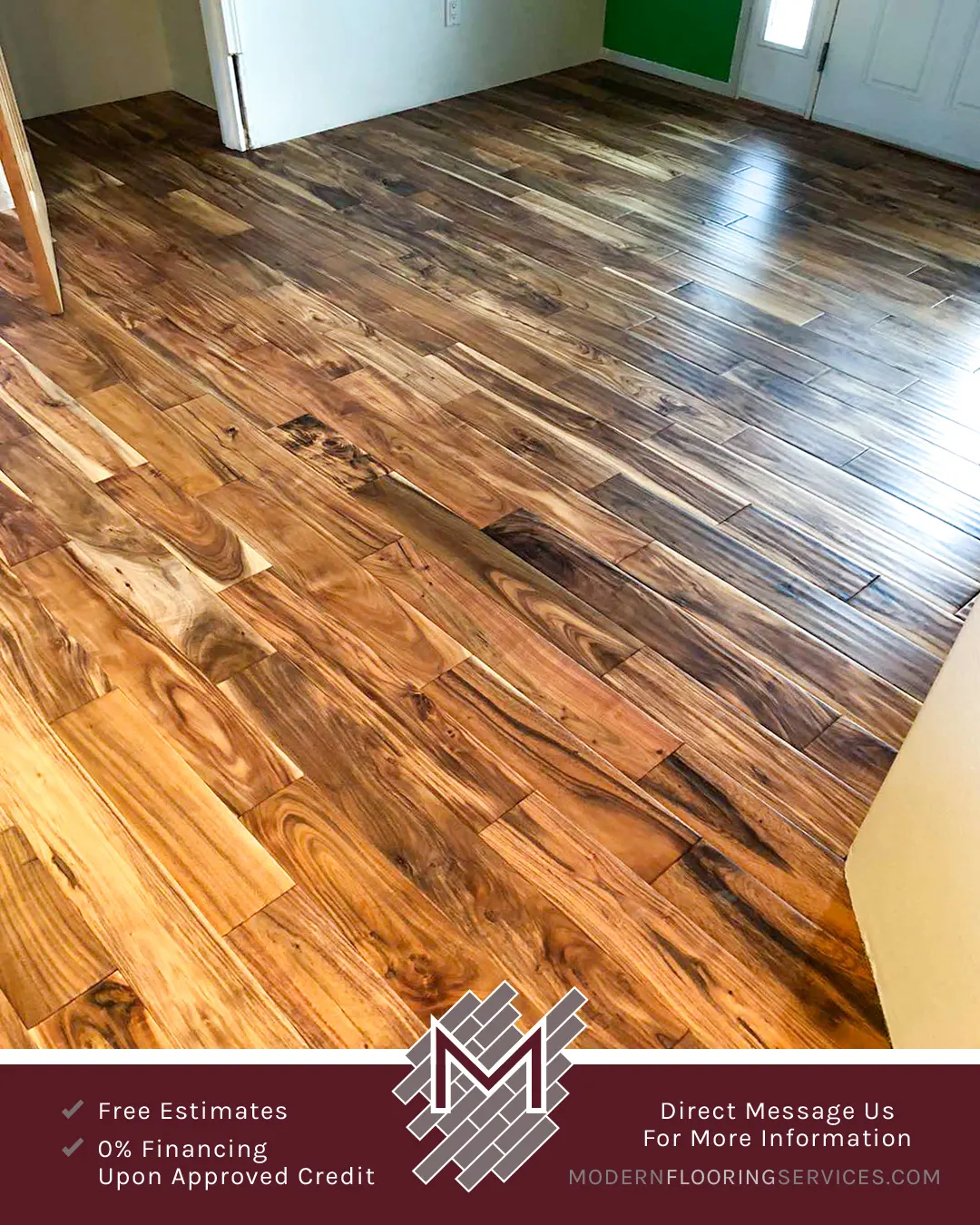 Acacia Solid Hardwood Flooring Installation.