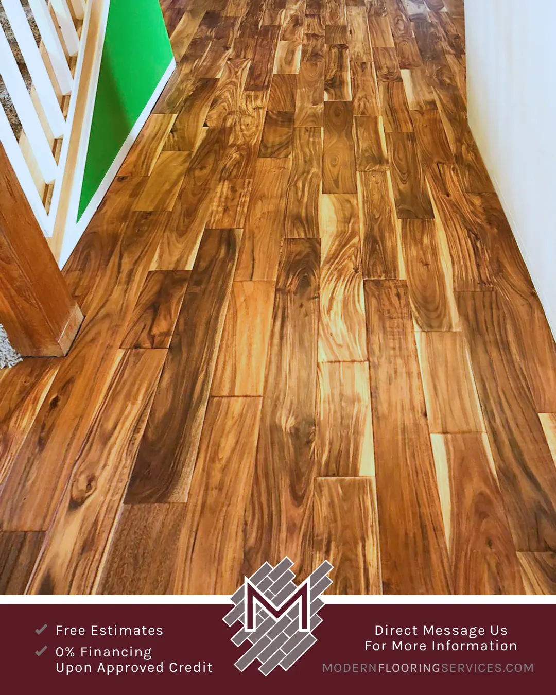 Acacia Solid Hardwood Flooring Installation.