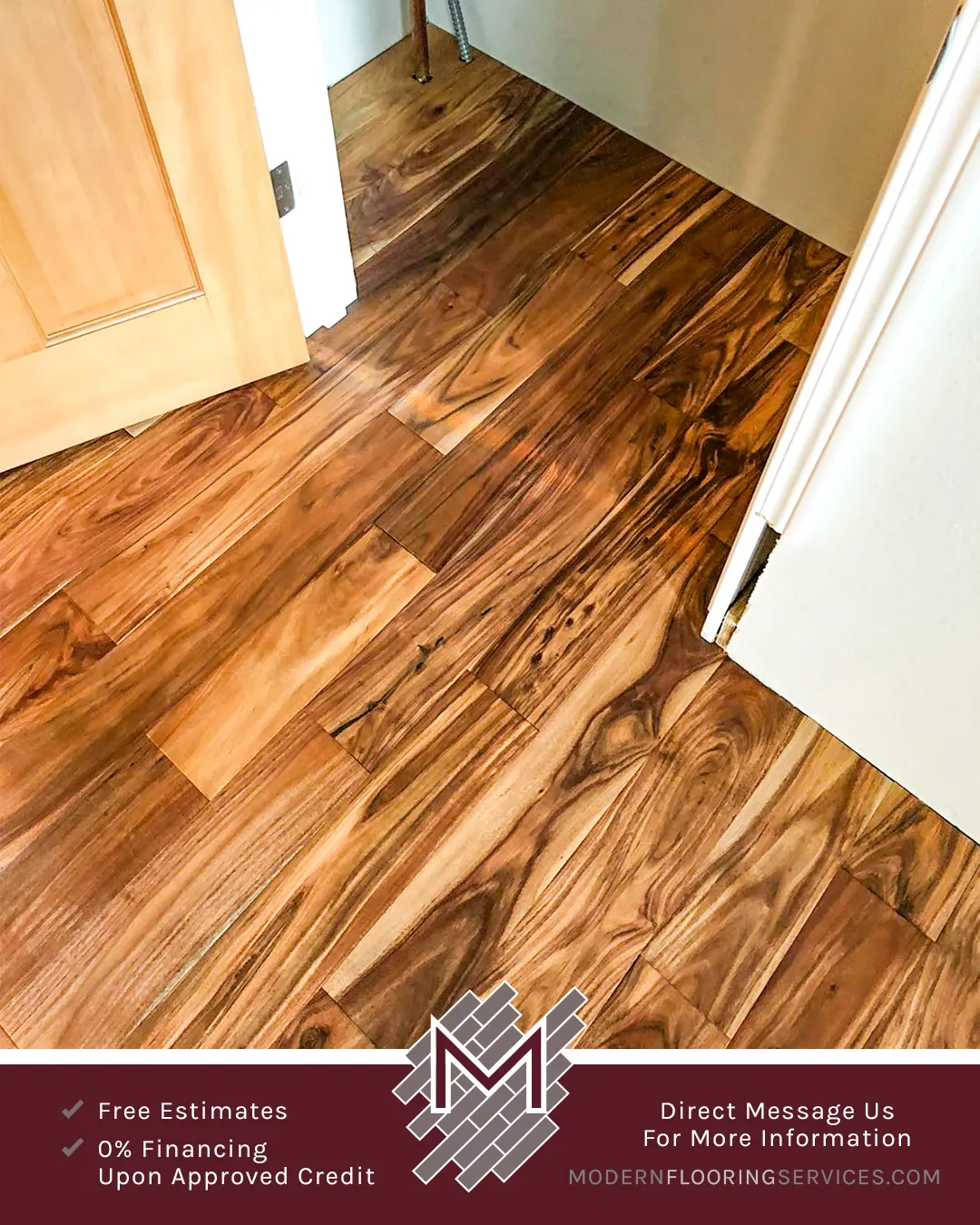 Acacia Solid Hardwood Flooring Installation.