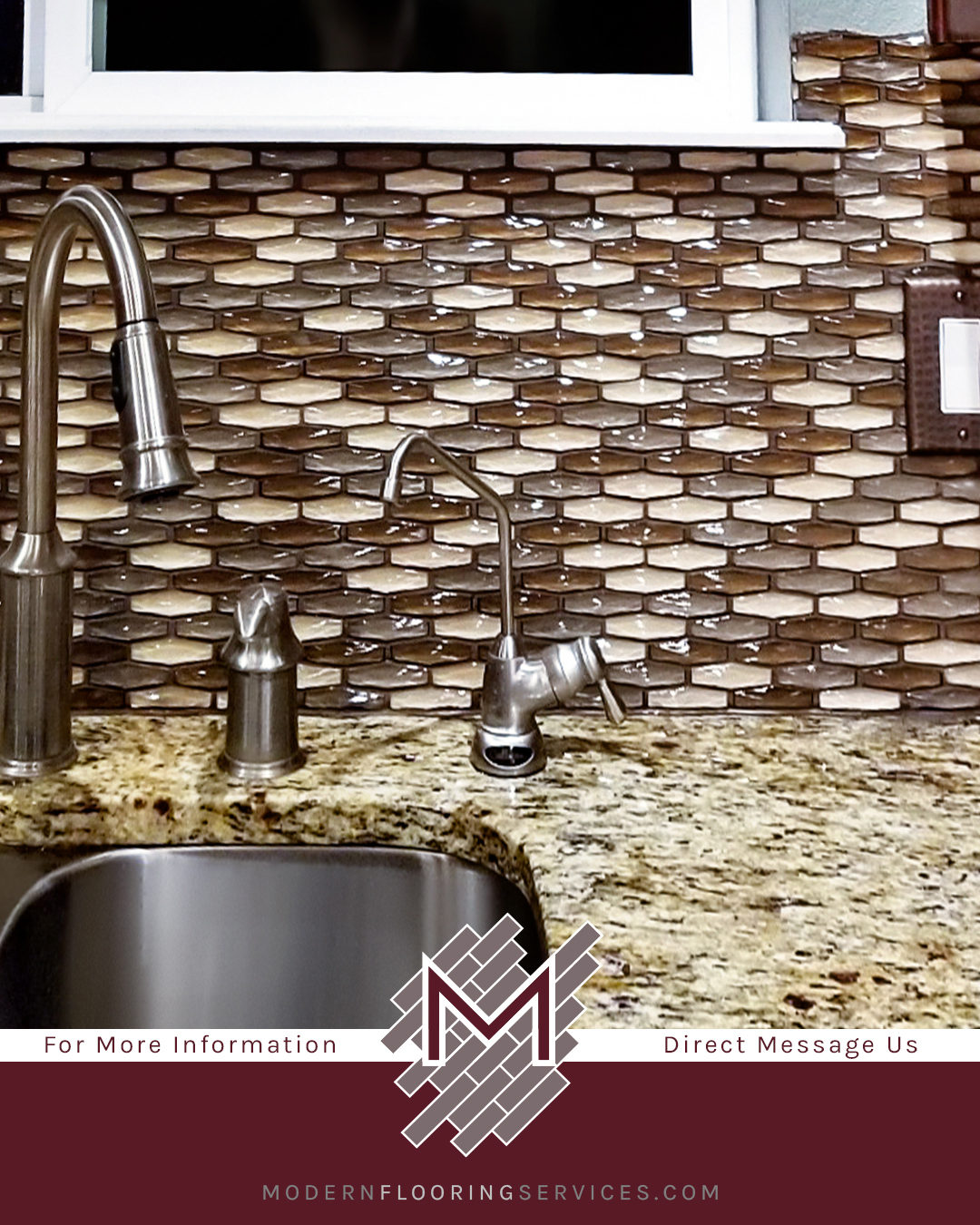Glass Tile Kitchen Backsplash