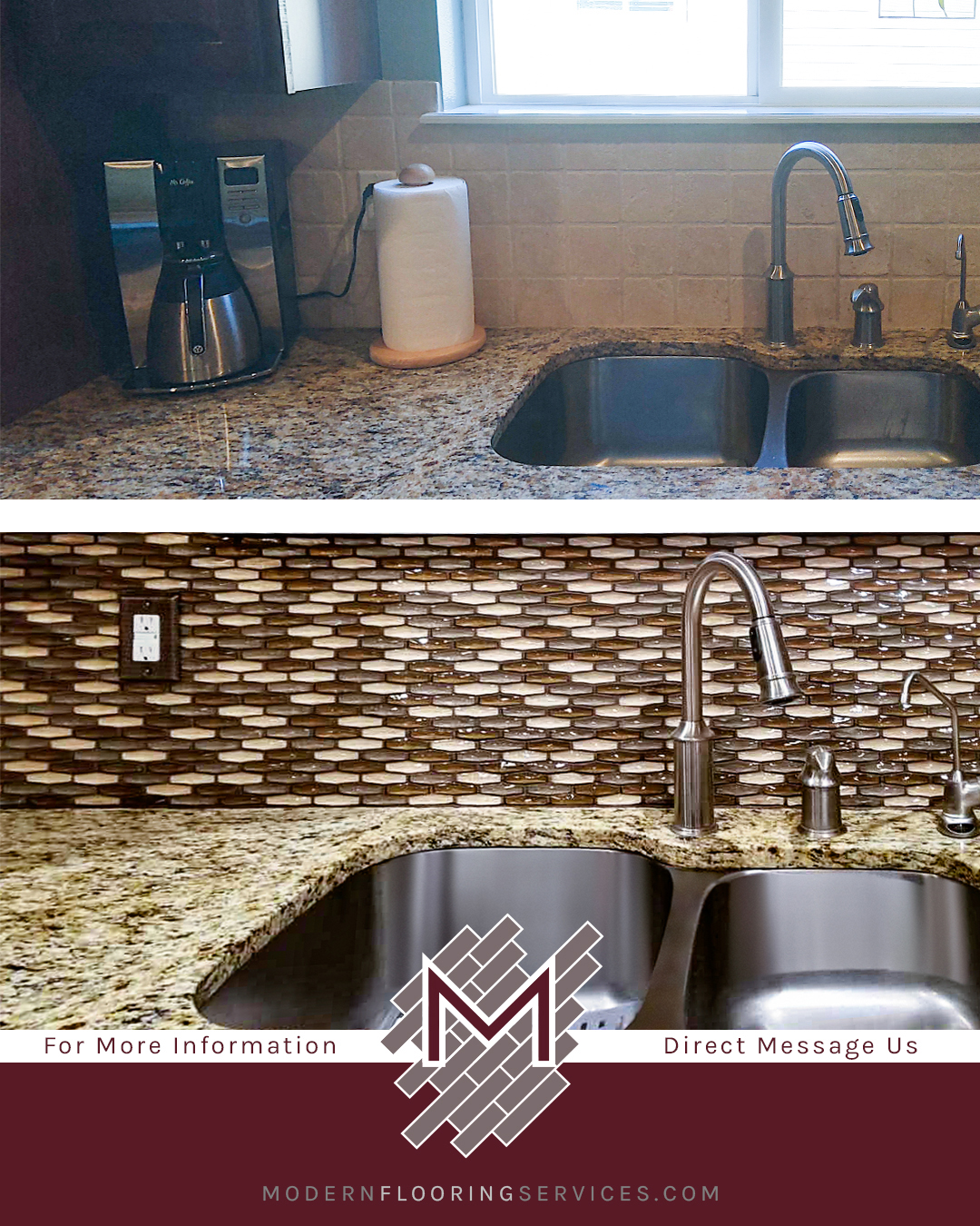 Glass Tile Kitchen Backsplash