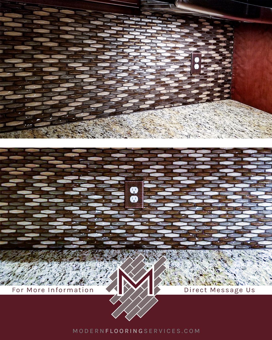 Glass Tile Kitchen Backsplash