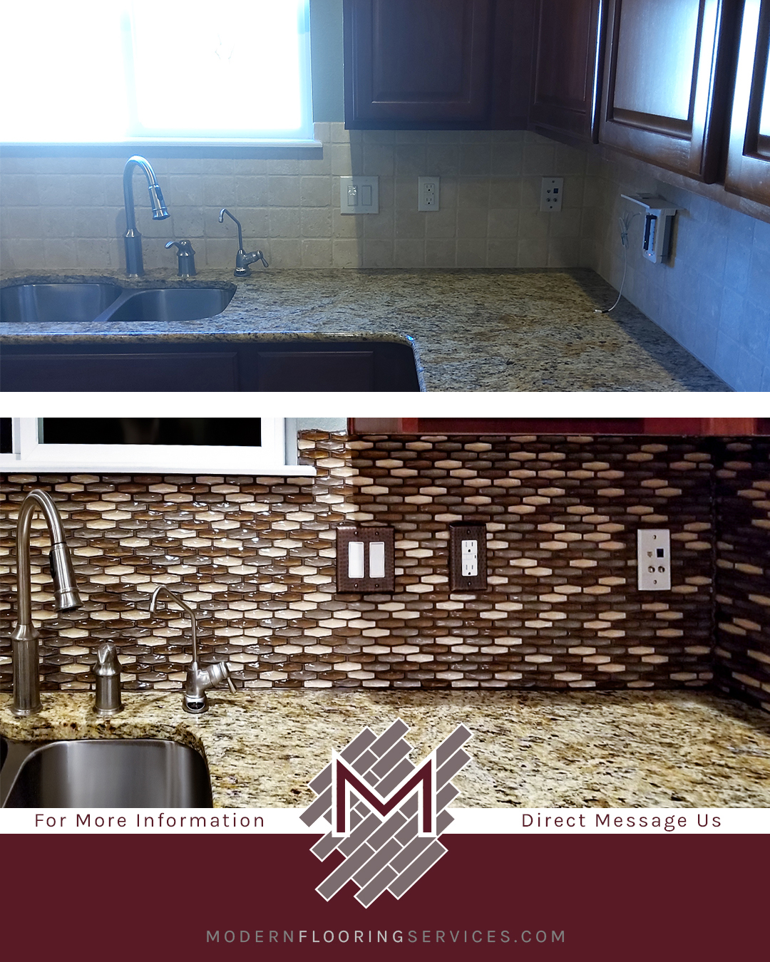 Glass Tile Kitchen Backsplash