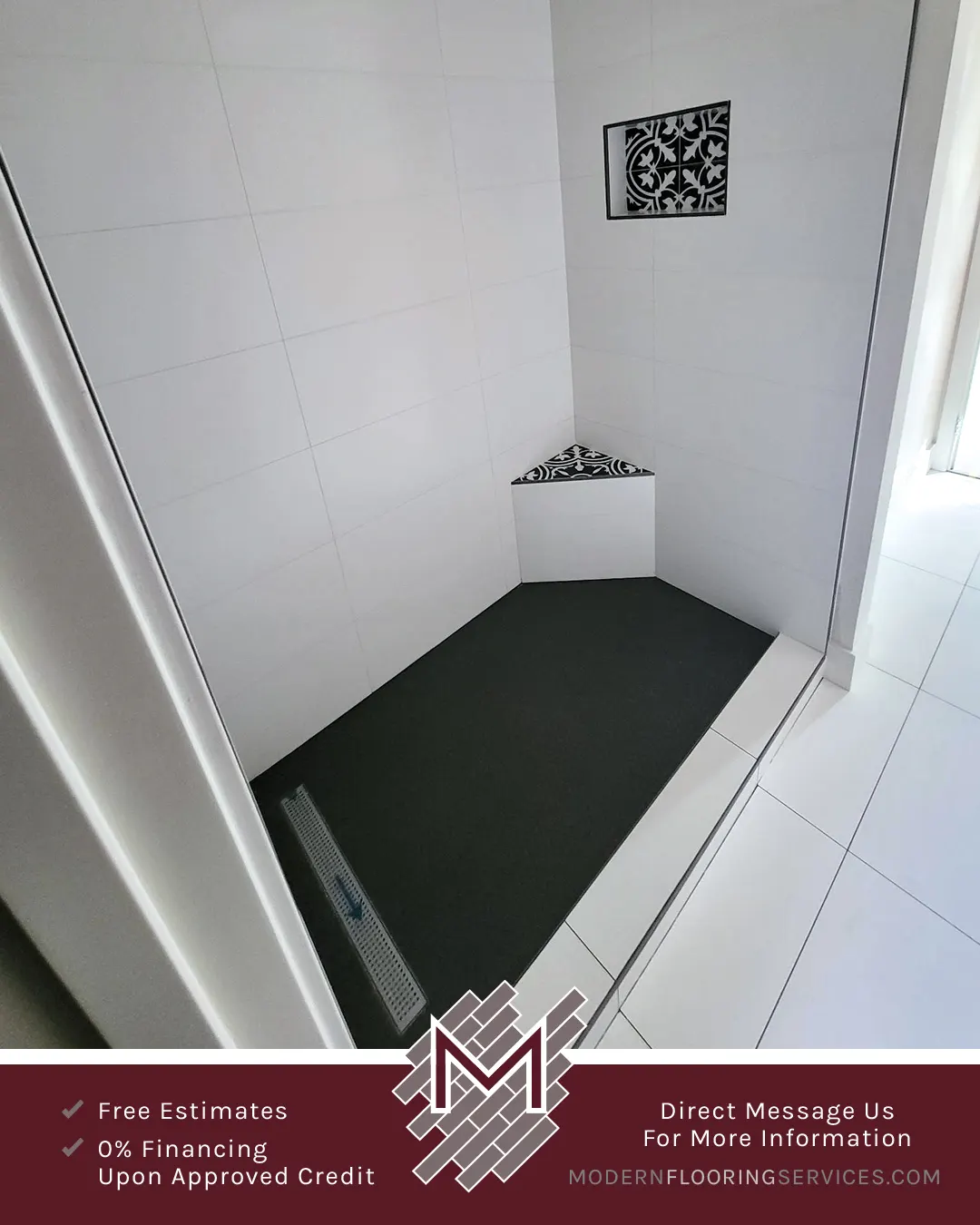 Bathroom Shower Tile Installation.