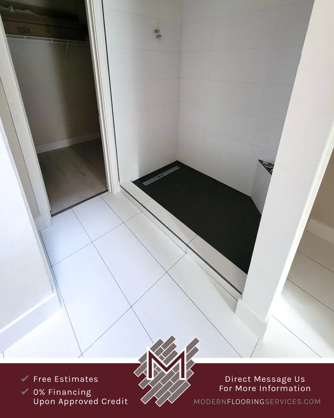 Bathroom Shower Tile Installation.