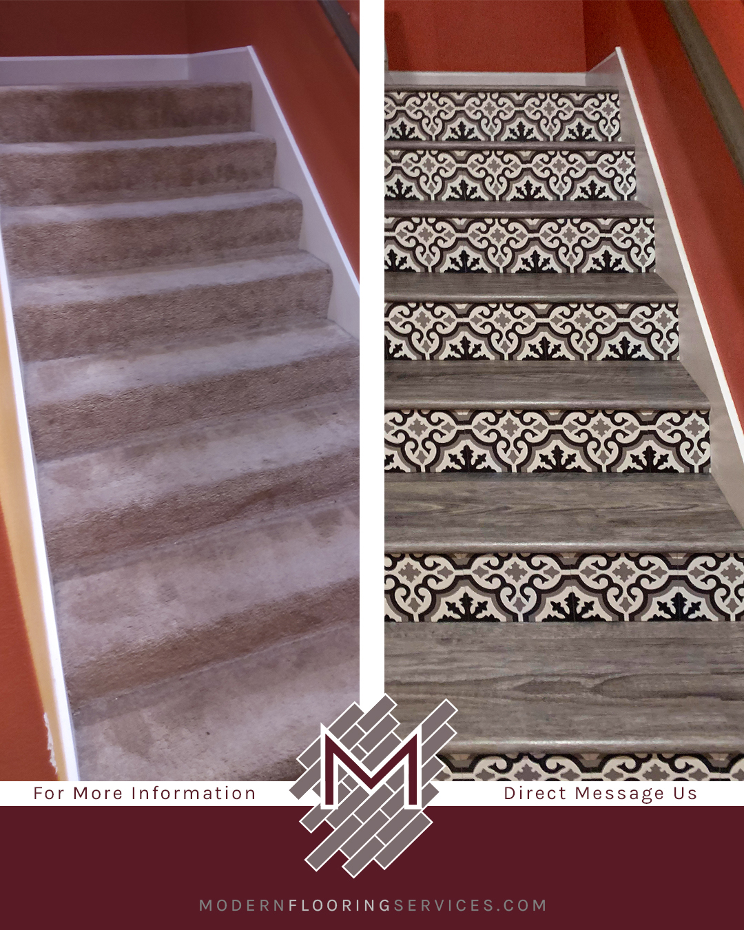 Rigid Vinyl Plank Stairs