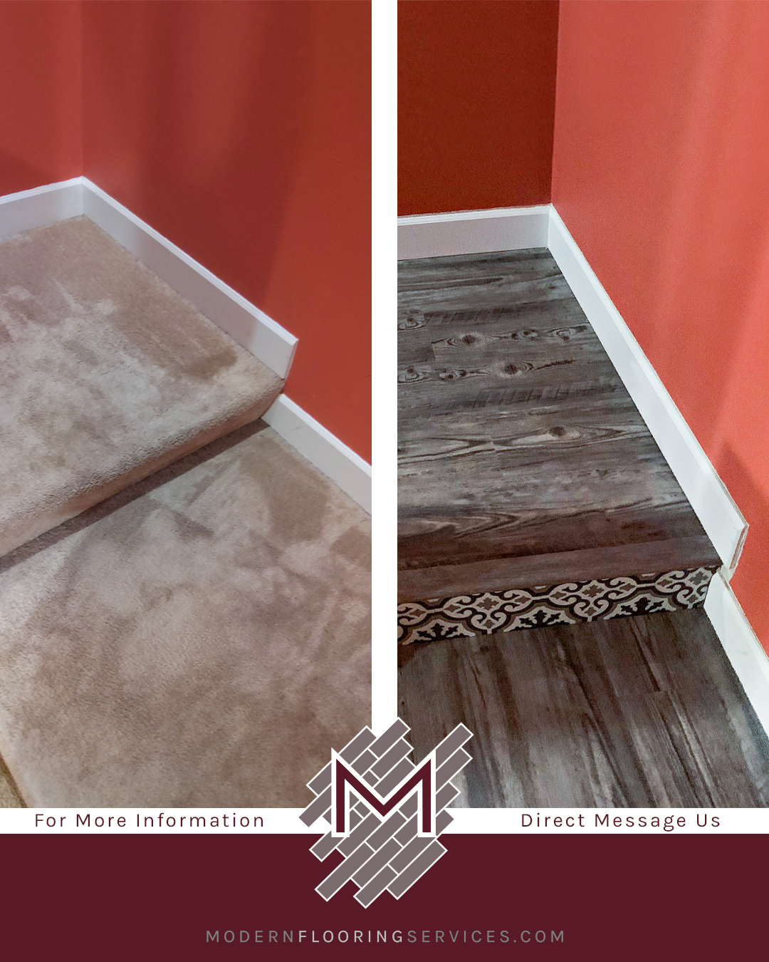 Rigid Vinyl Plank Stairs