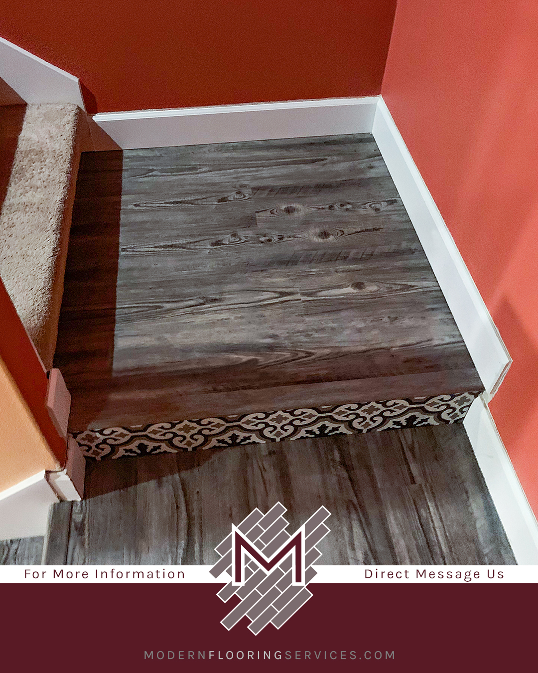 Rigid Vinyl Plank Stairs