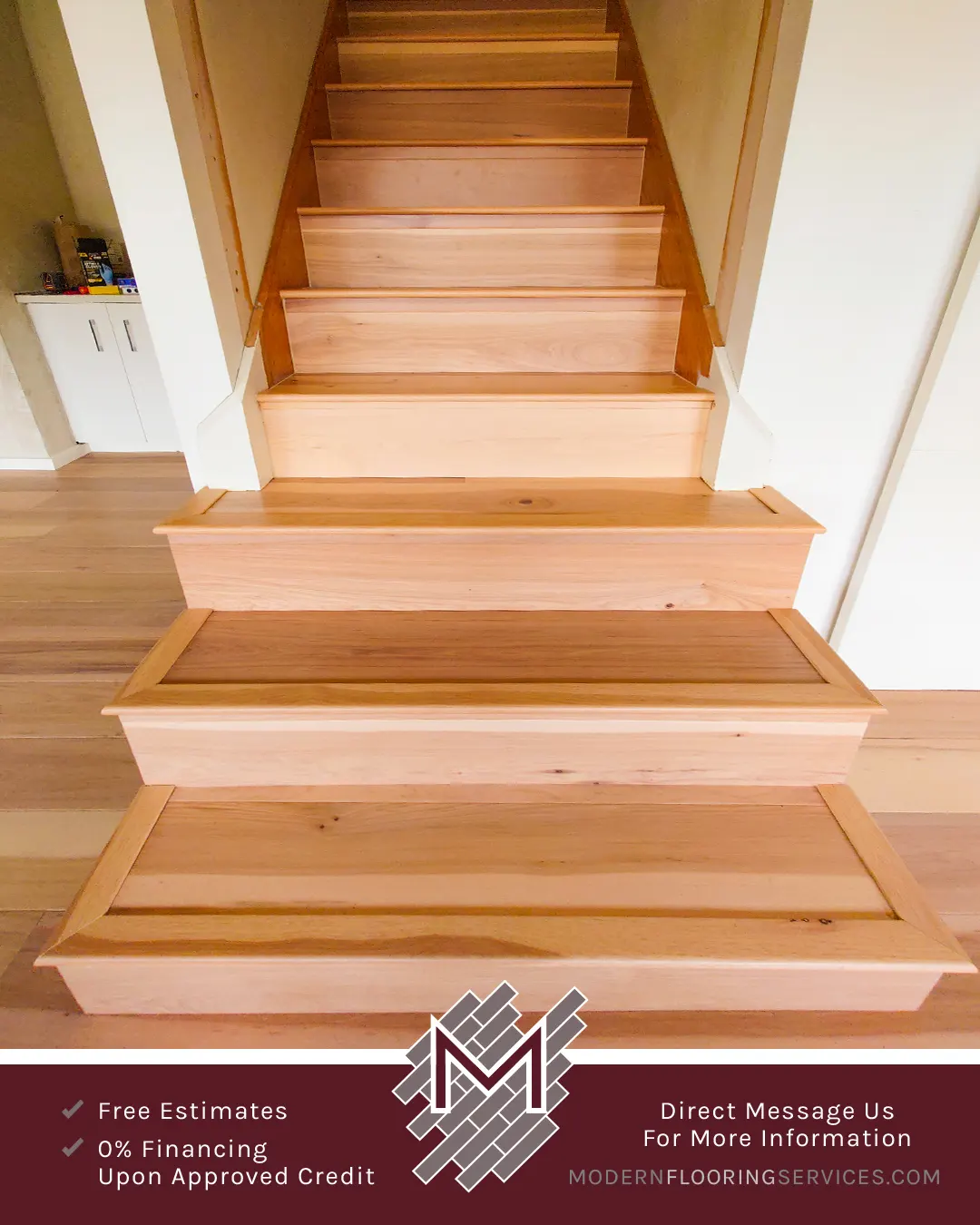 Click Vinyl Plank Flooring Installation on Stairs.