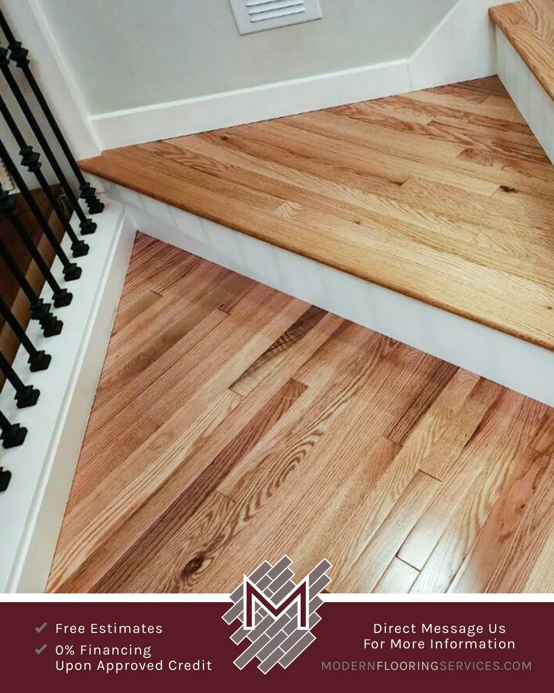Builder's Pride Red Oak Solid Hardwood Stairs Flooring Installation.