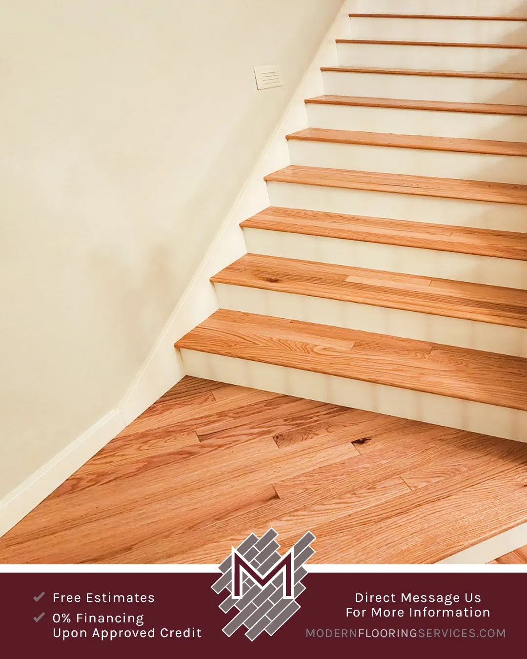 Builder's Pride Red Oak Solid Hardwood Stairs Flooring Installation.