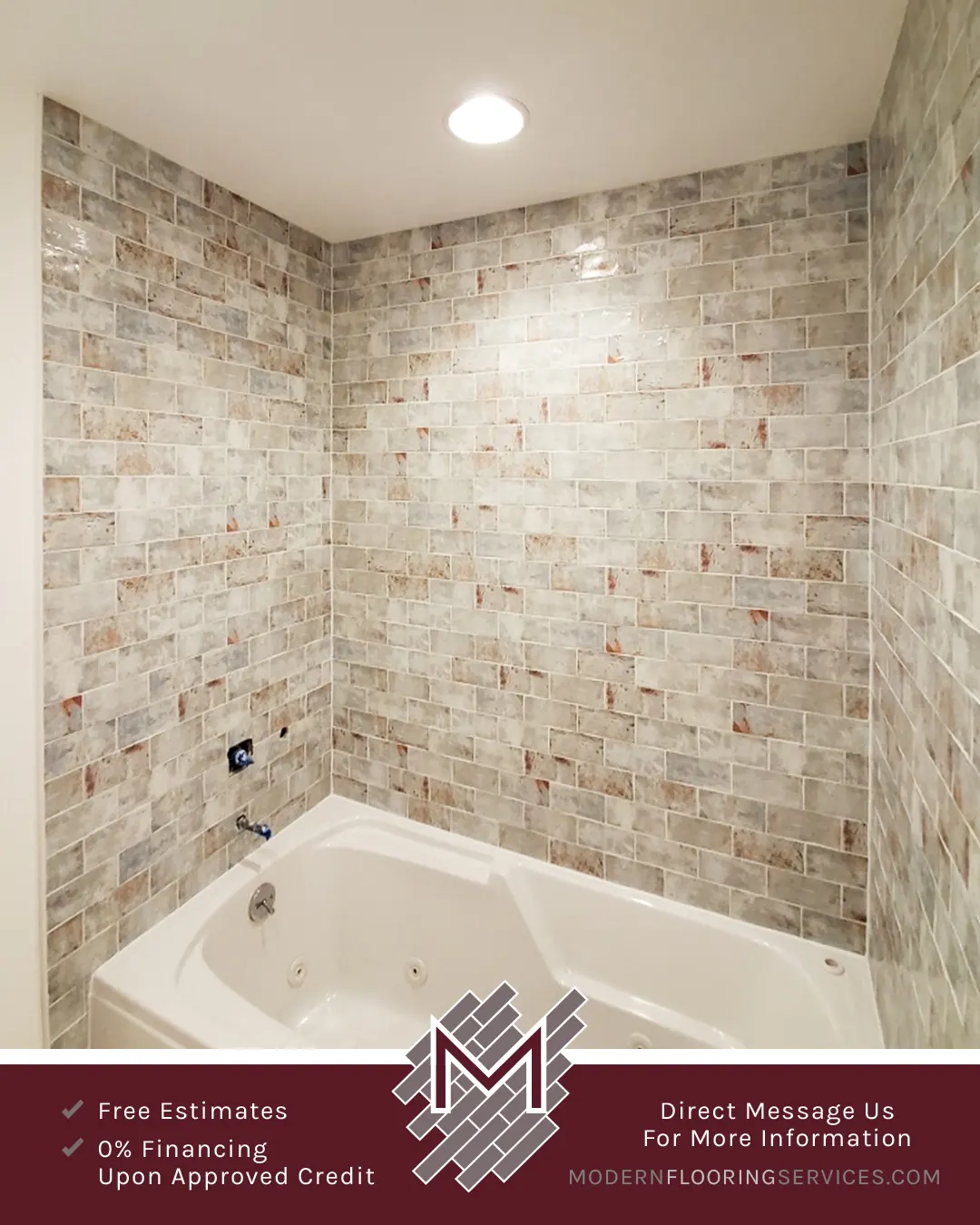 Luxurious Wall Tile Shower Installation.