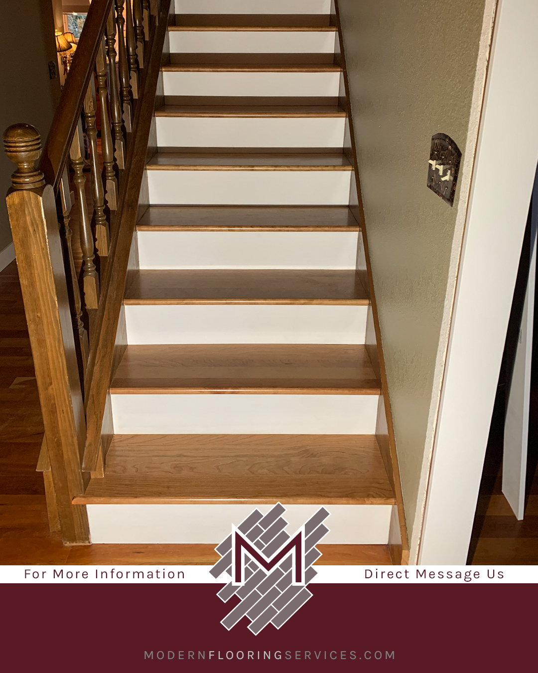 Full Treads and Risers Stairs Installation.