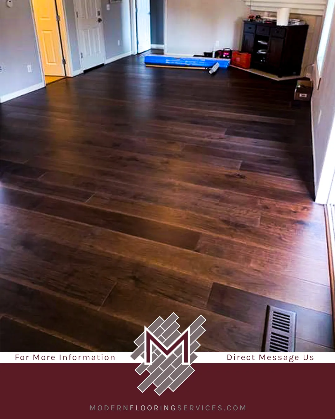 AquaSeal Walnut Water-Resistant Engineered Hardwood Flooring Installation