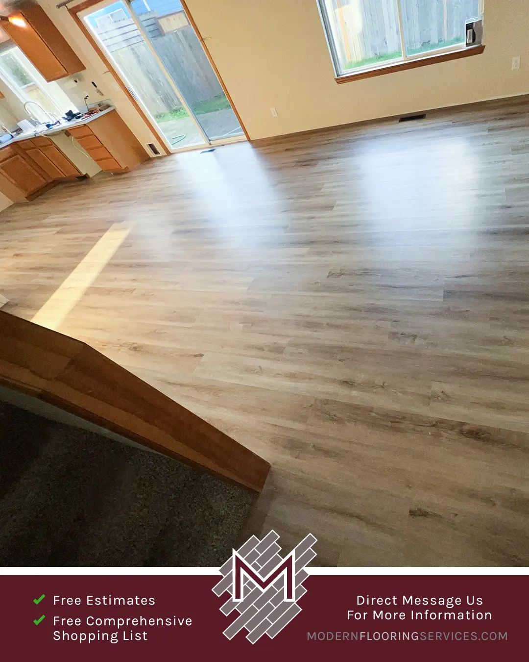 Vinyl Flooring Installation By Modern Flooring Services.