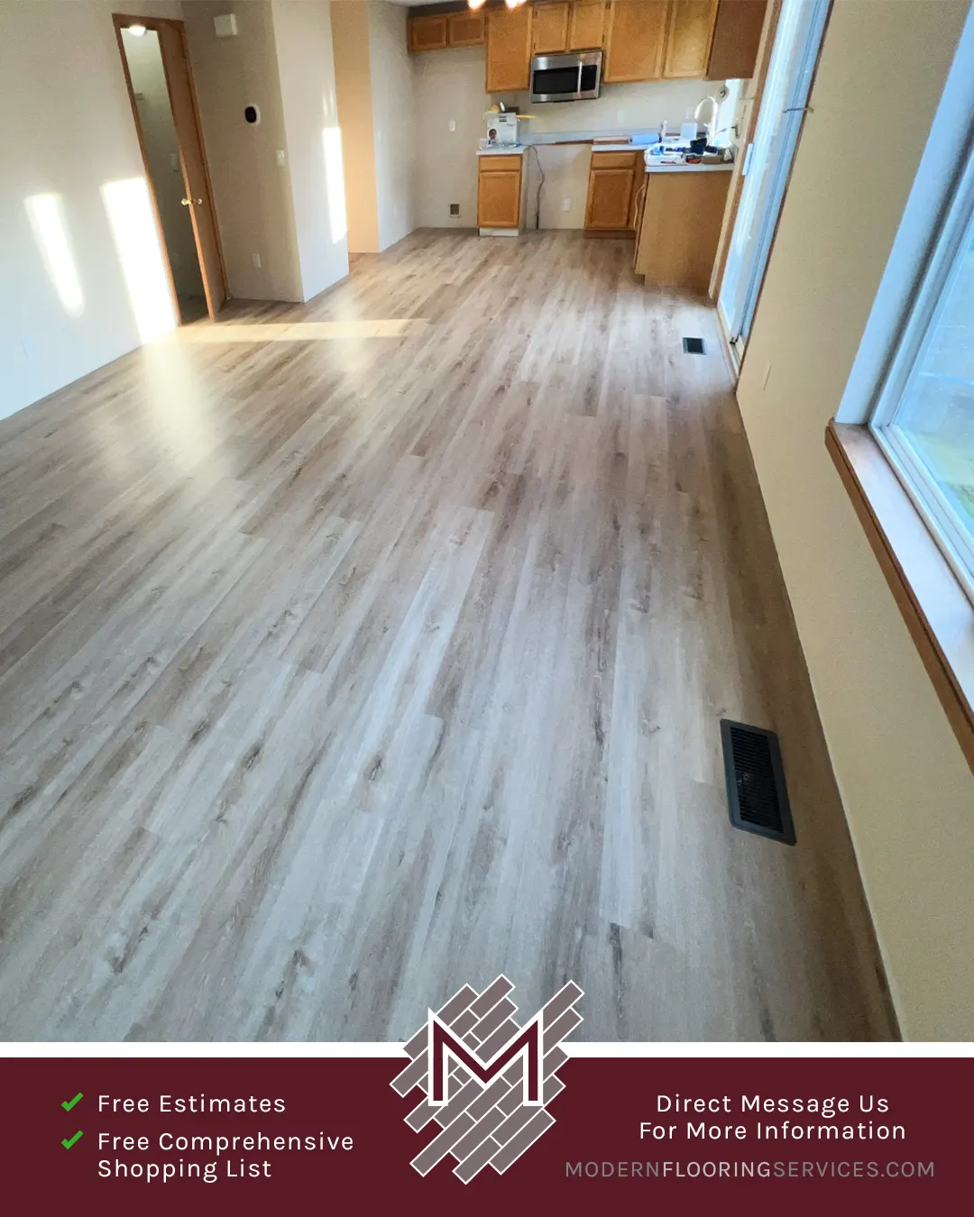 Vinyl Flooring Installation By Modern Flooring Services.