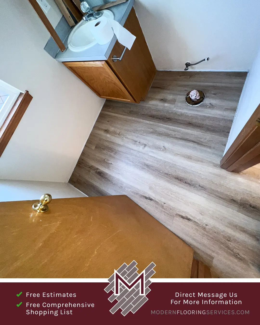 Vinyl Flooring Installation By Modern Flooring Services.