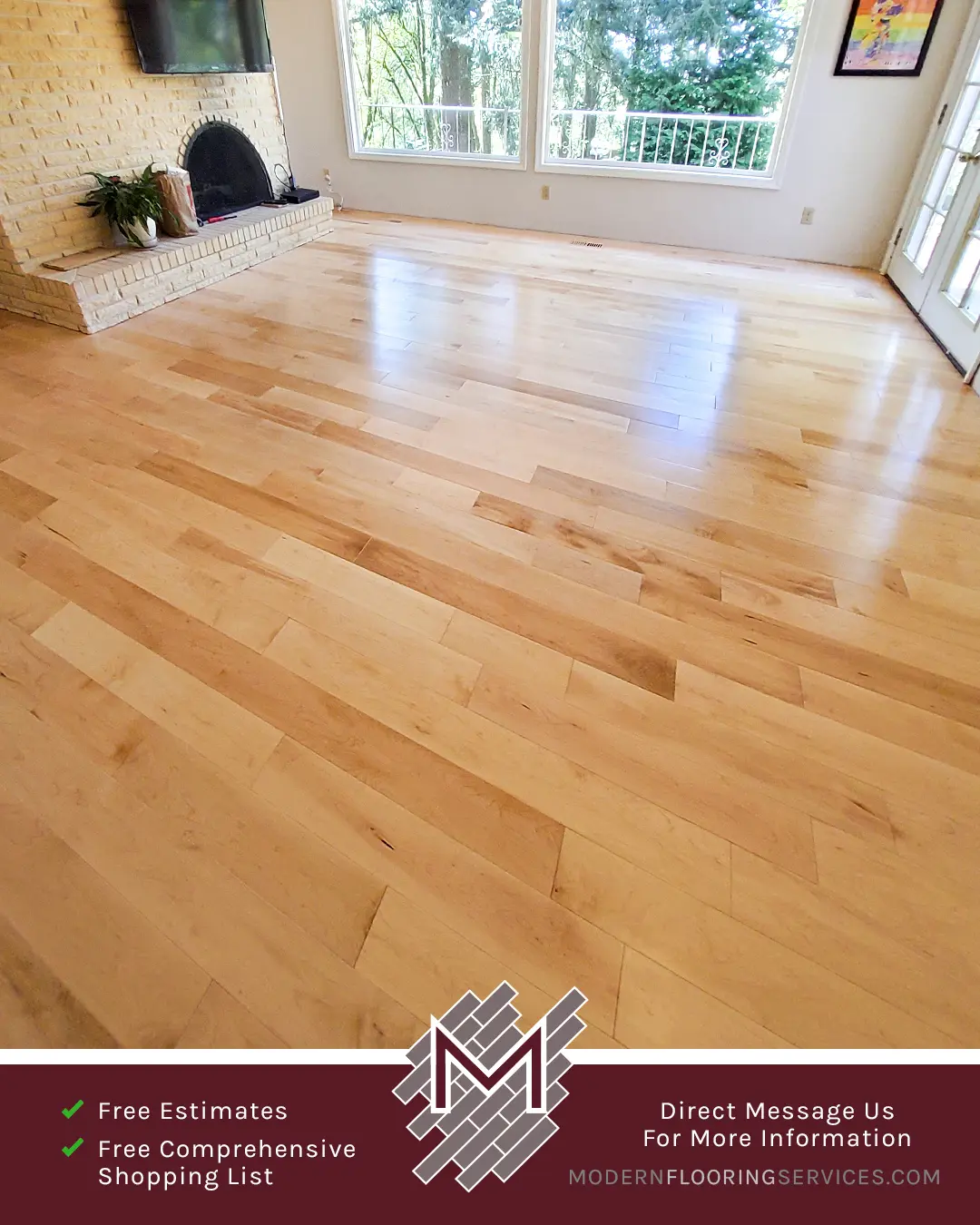 Hardwood Flooring Installation By Modern Flooring Services.