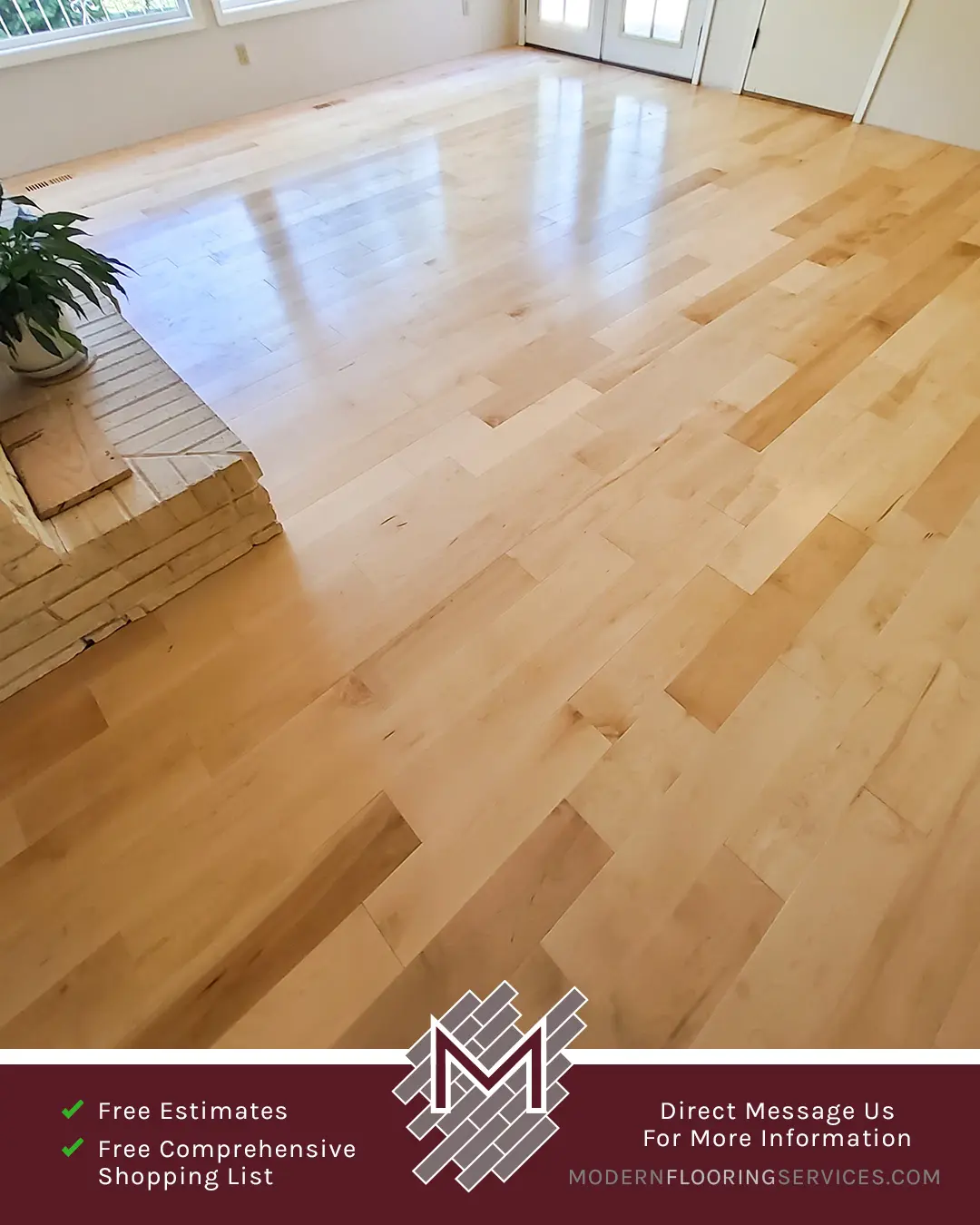 Hardwood Flooring Installation By Modern Flooring Services.