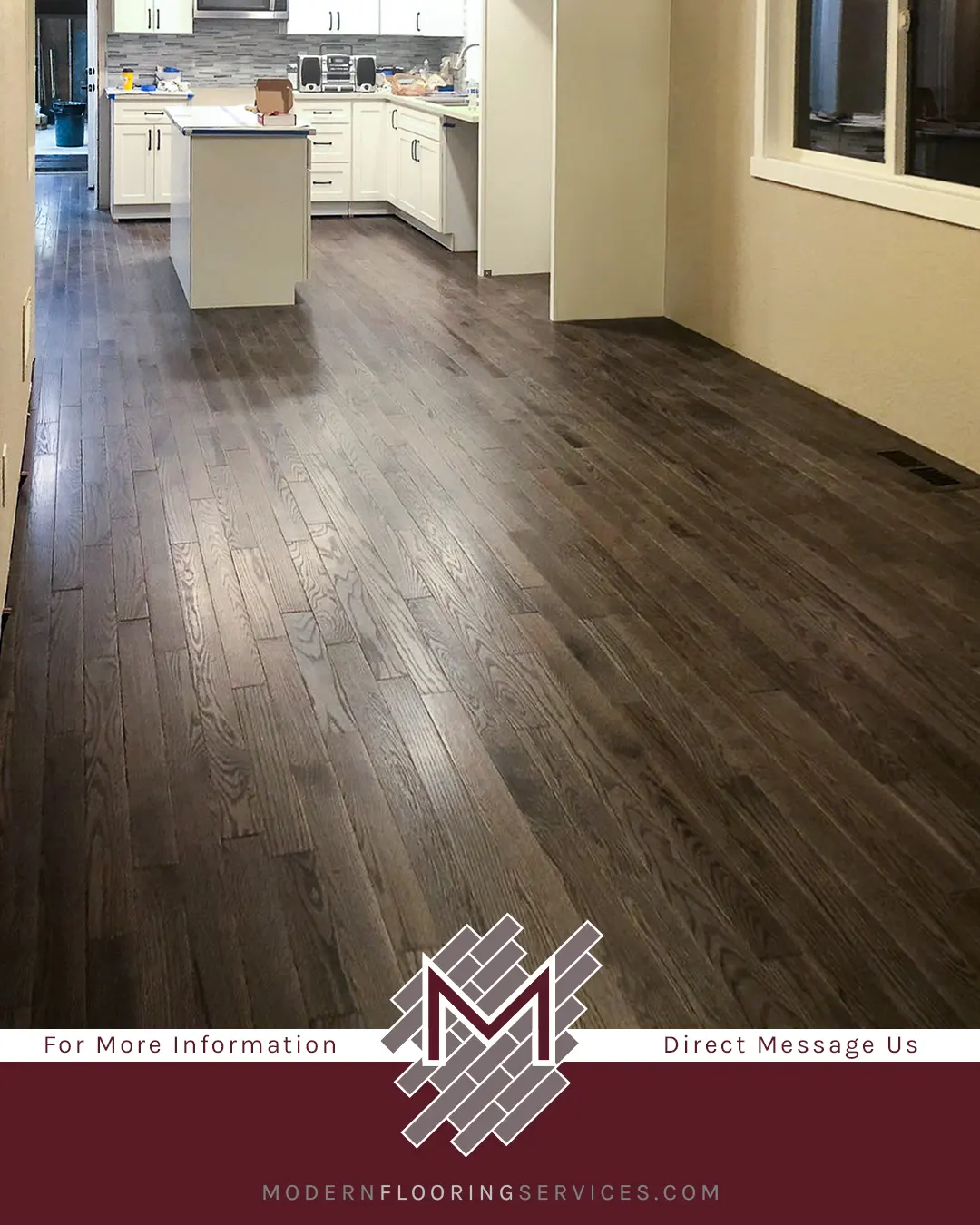 Gray Hardwood Flooring Installation