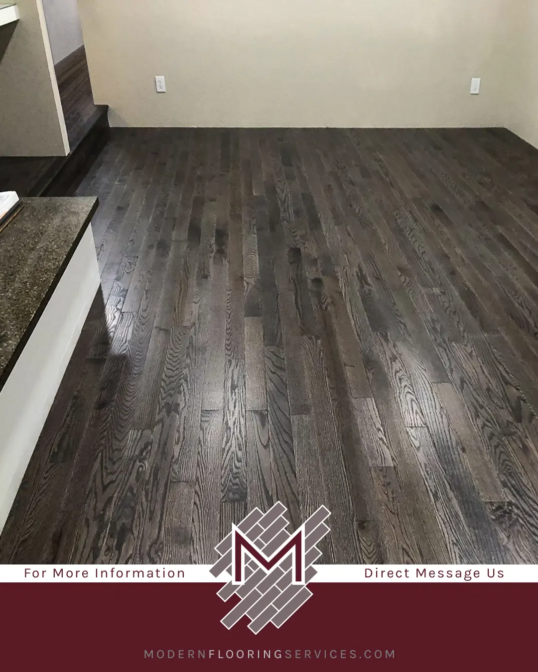 Gray Hardwood Flooring Installation