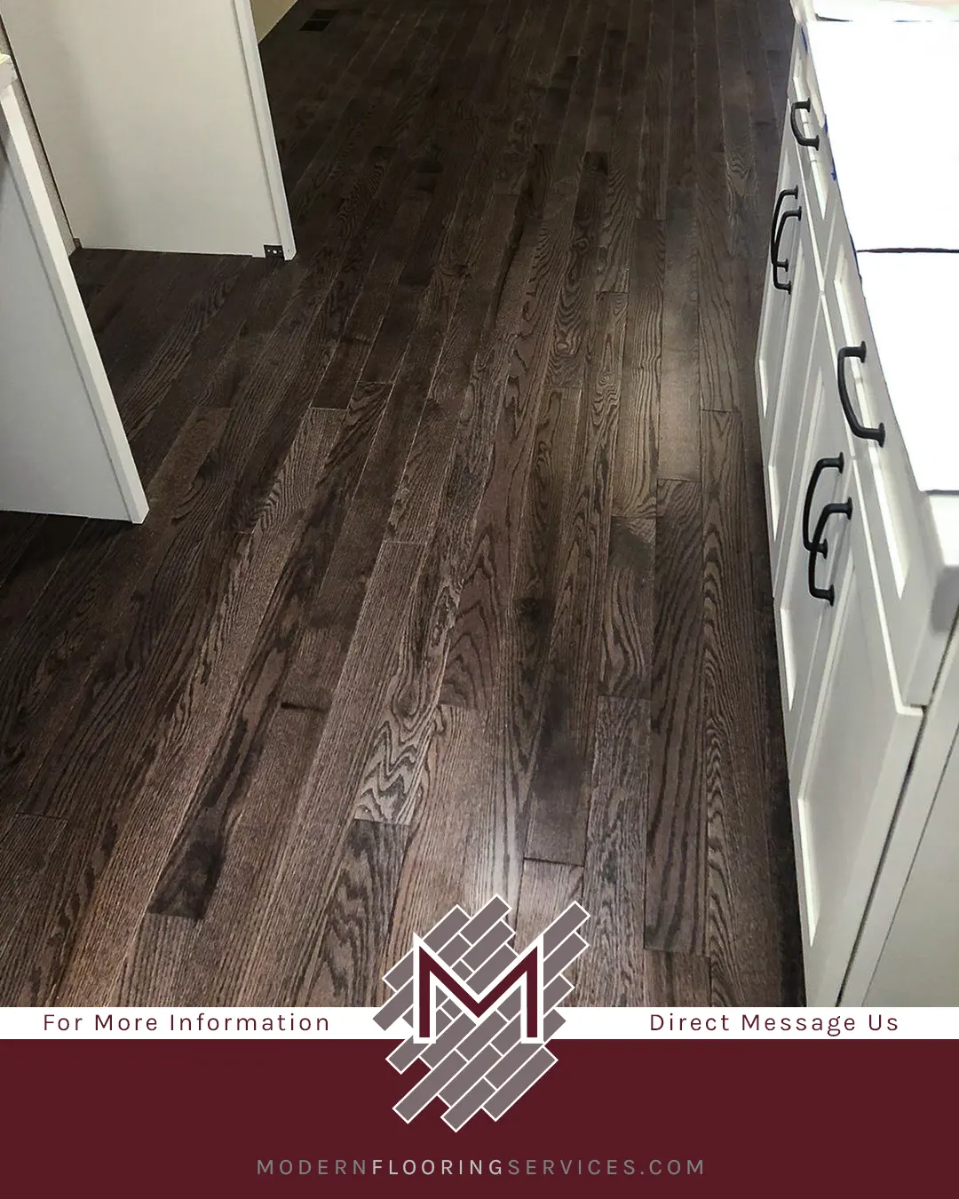Gray Hardwood Flooring Installation