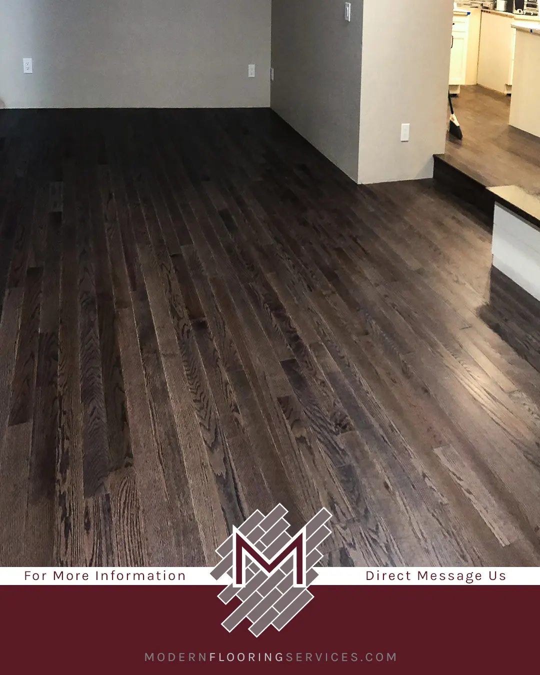 Gray Hardwood Flooring Installation