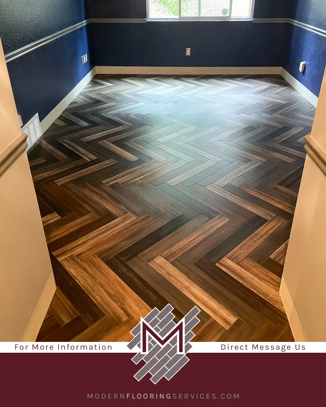 Axis Herringbone Hand Scraped Engineered Stranded Bamboo Flooring Installation