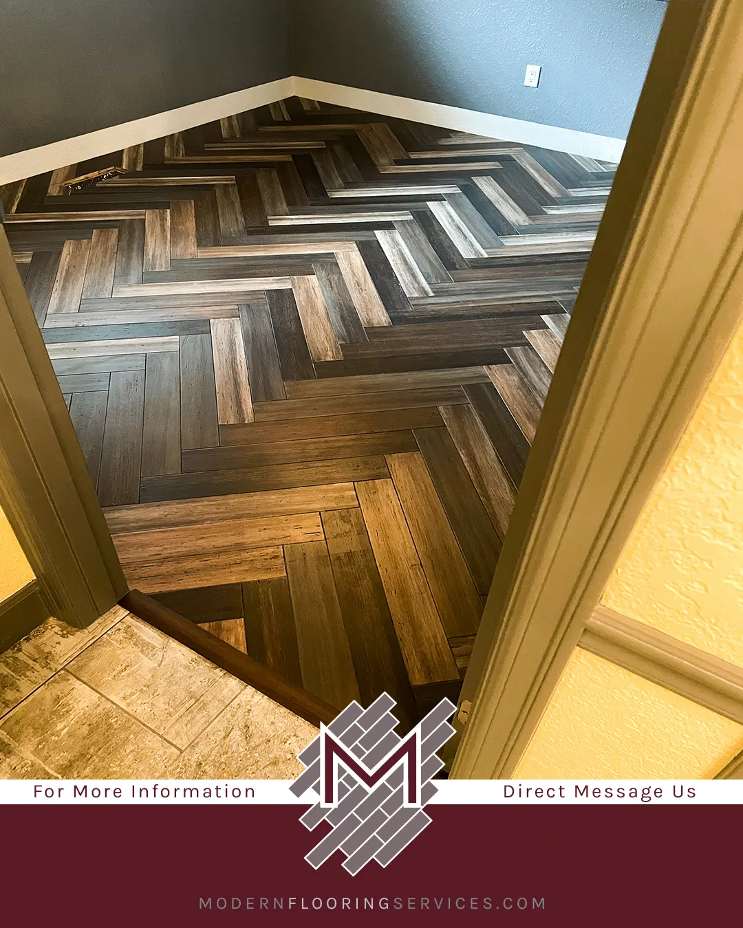 Axis Herringbone Hand Scraped Engineered Stranded Bamboo Flooring Installation