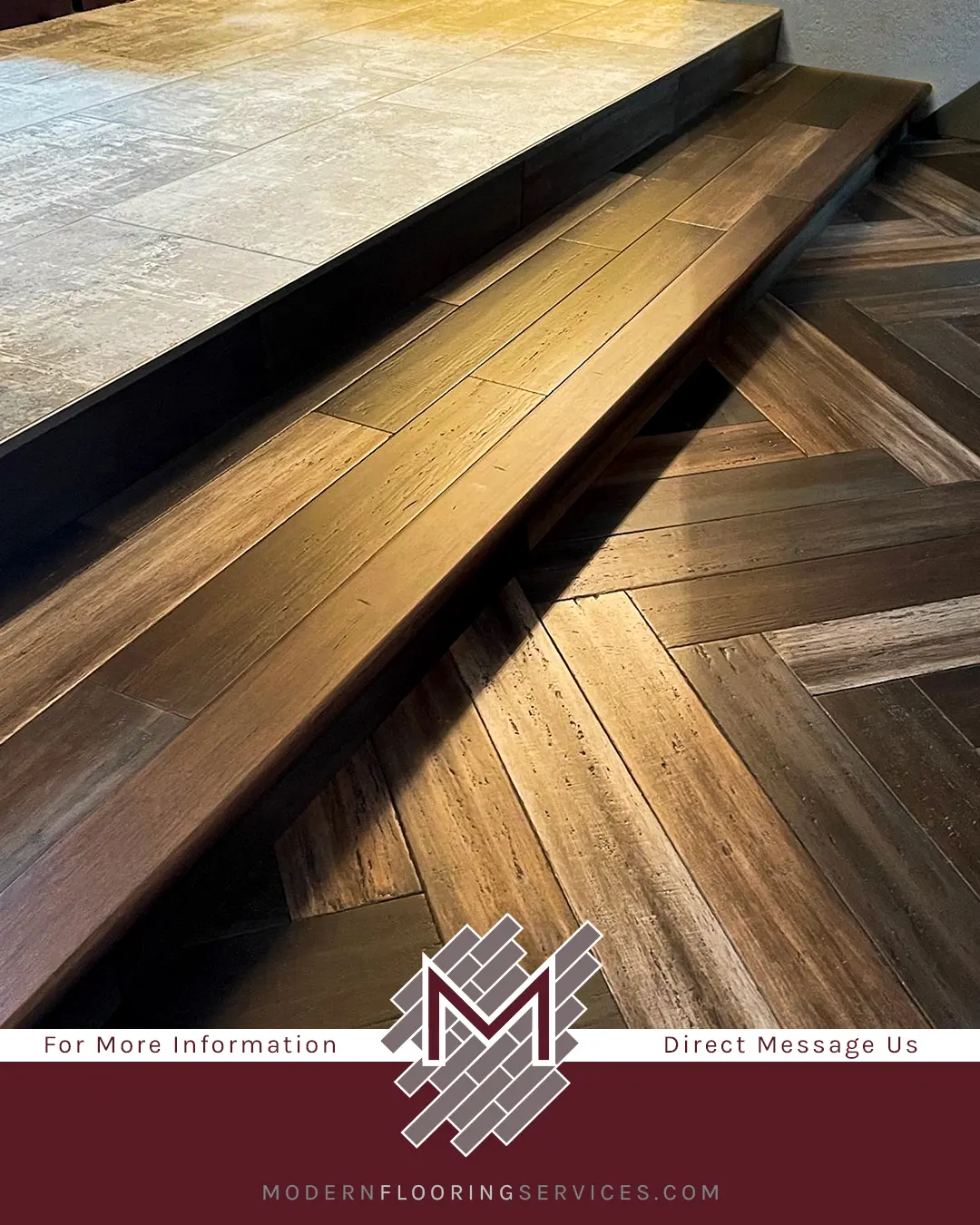 Axis Herringbone Hand Scraped Engineered Stranded Bamboo Flooring Installation