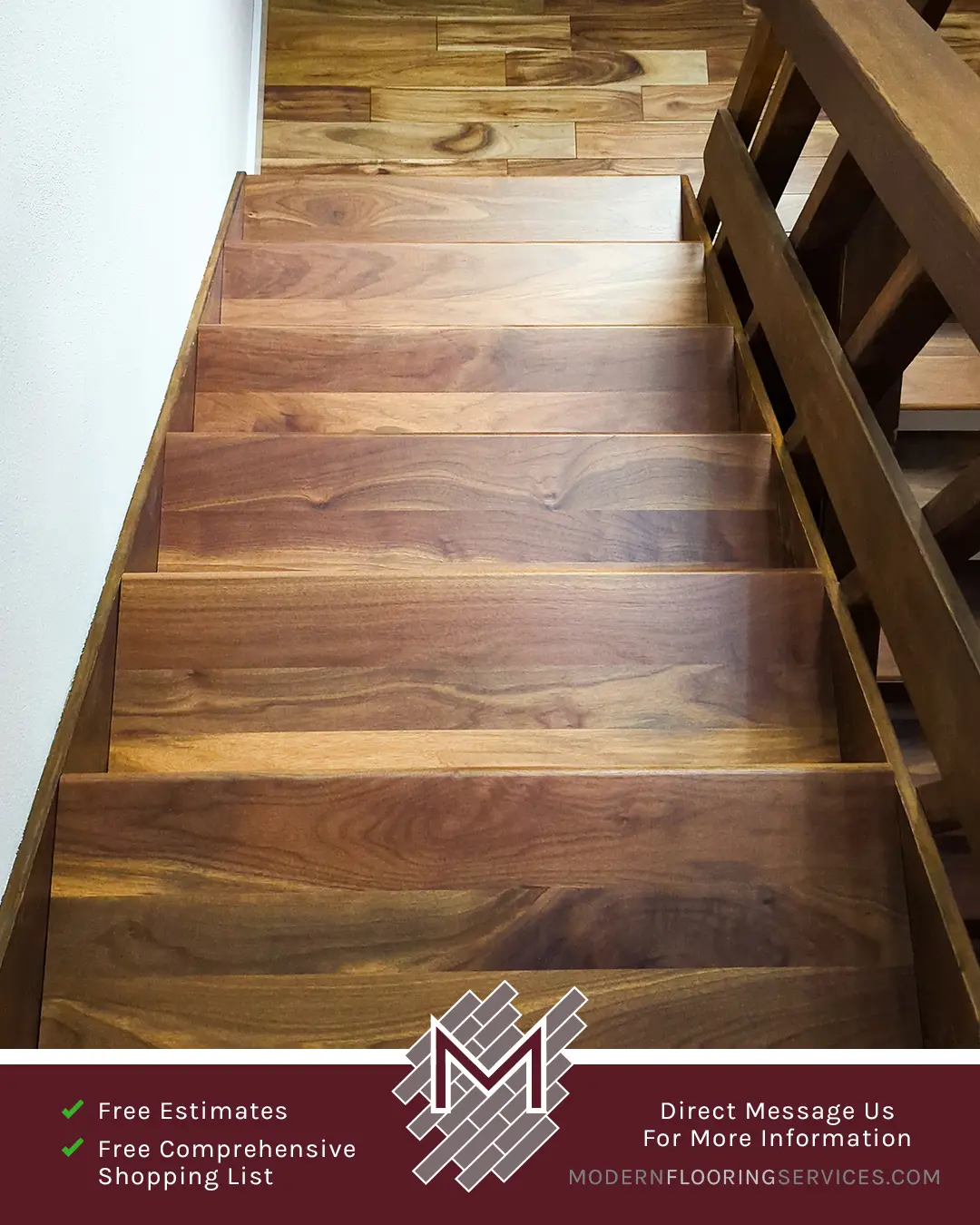 Hardwood Flooring Installation By Modern Flooring Services.