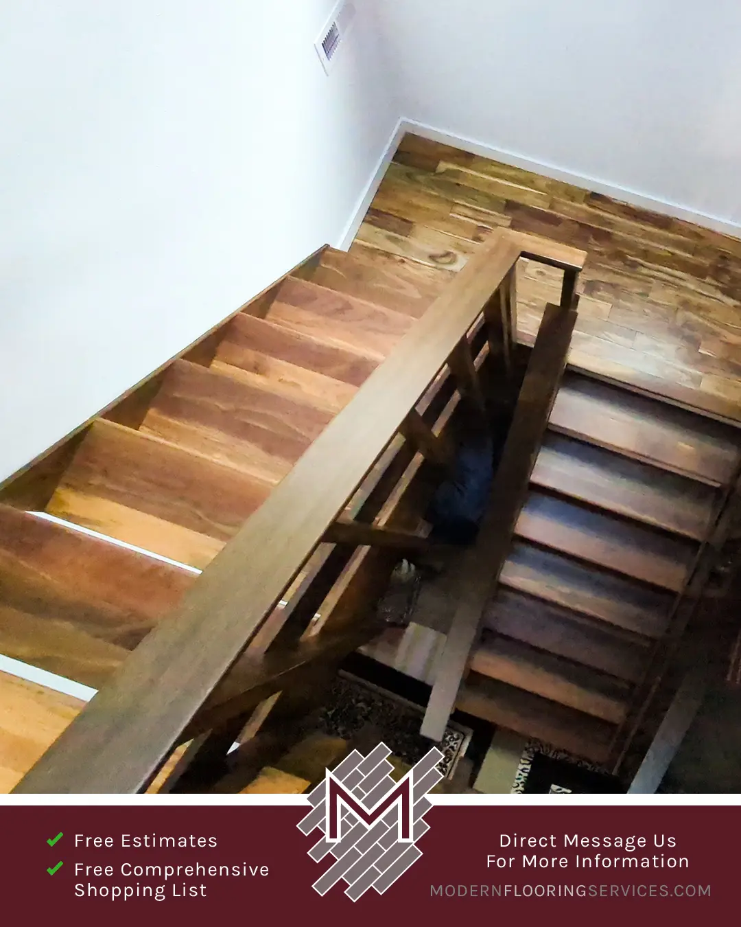 Hardwood Flooring Installation By Modern Flooring Services.