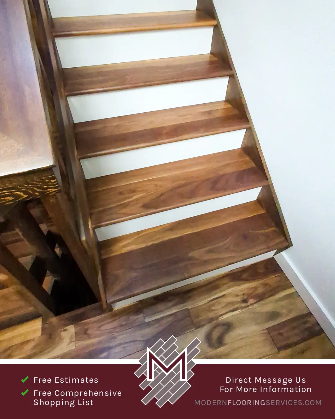 Hardwood Flooring Installation By Modern Flooring Services.