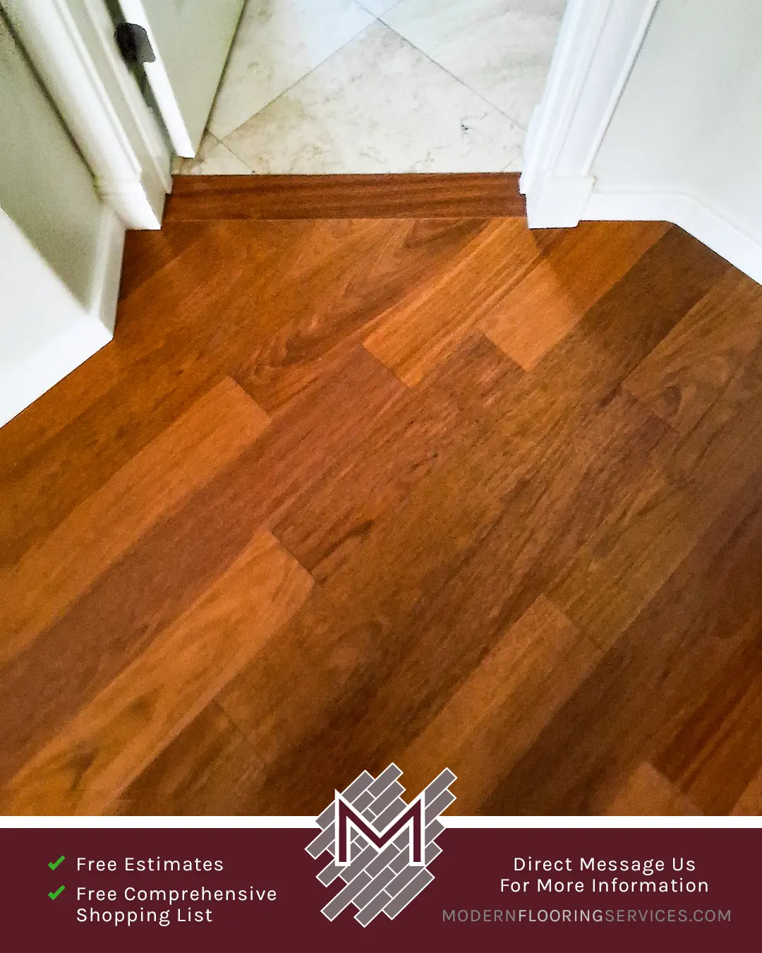Hardwood Flooring Installation By Modern Flooring Services.