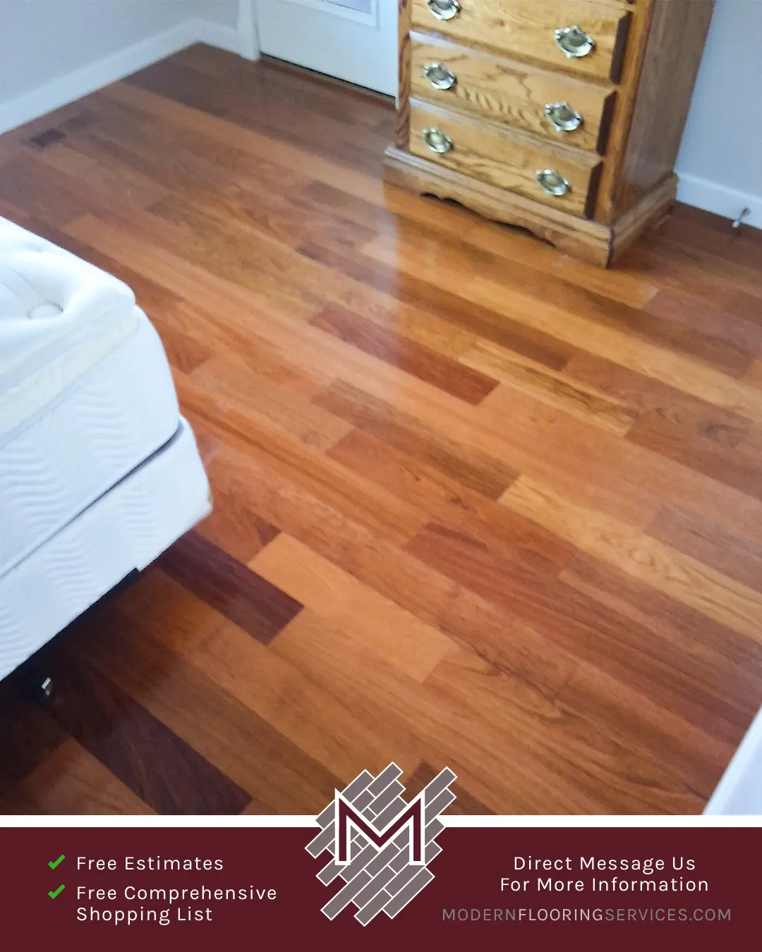 Hardwood Flooring Installation By Modern Flooring Services.