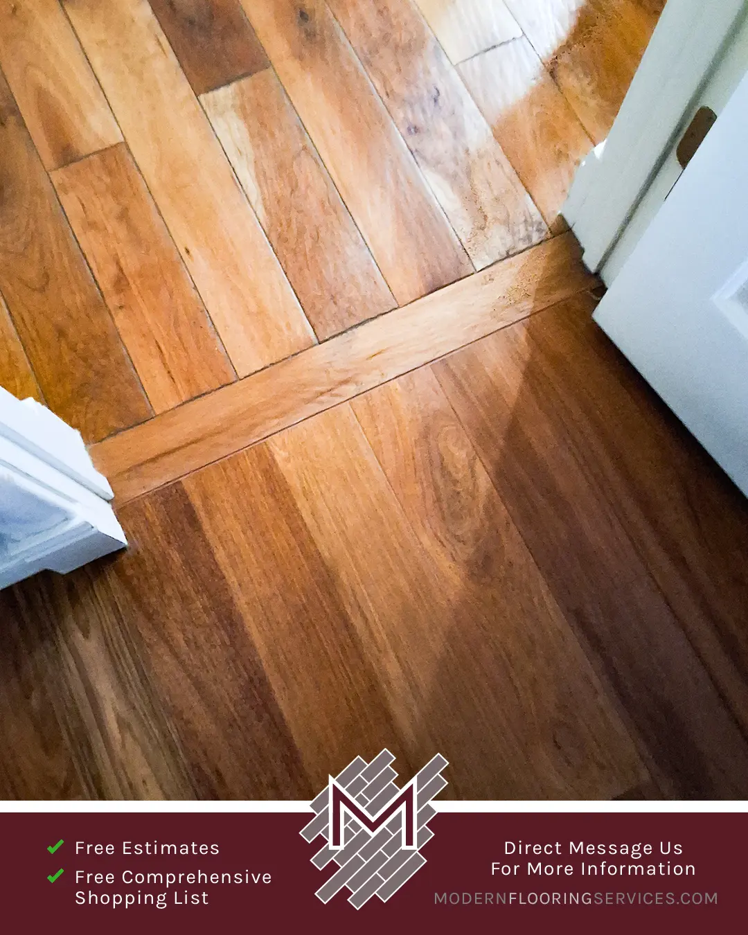 Hardwood Flooring Installation By Modern Flooring Services.